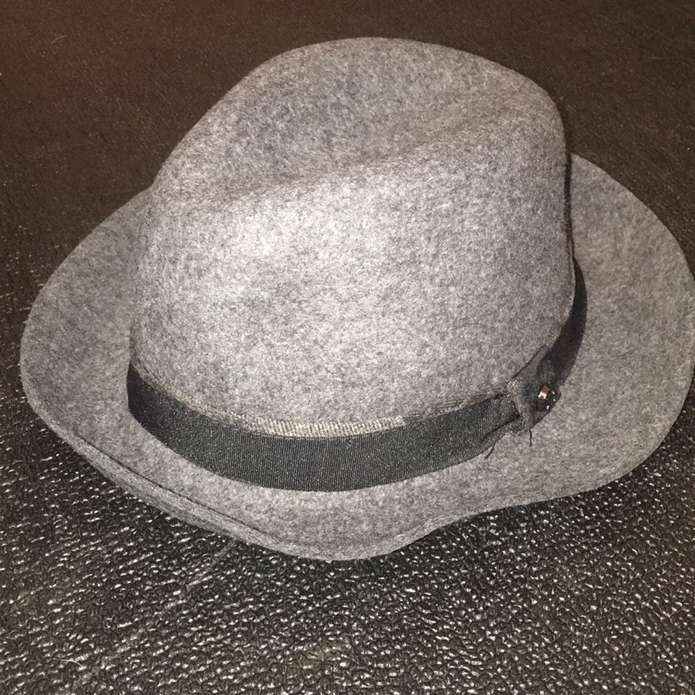 New Ted Baker wool gray fedora hat